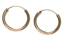 WINDALF Vergoldete Schmuck Creolen NINA 14 mm Klassisch Hochglanz Silber - Windalf.de