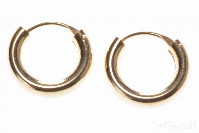 WINDALF Creolen NAMIKA 13 mm vergoldet Silber - Windalf.de