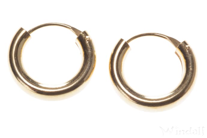 WINDALF Creolen NAMIKA 13 mm vergoldet Silber - Windalf.de