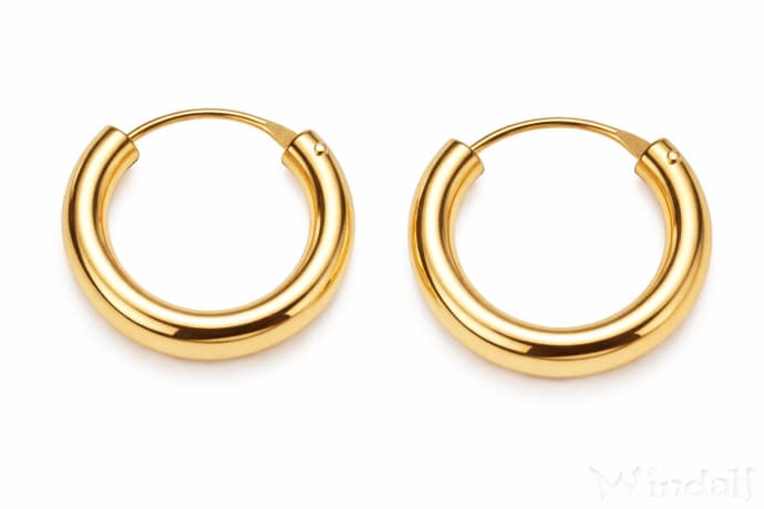 WINDALF Creolen NAMIKA 13 mm vergoldet Silber - Windalf.de