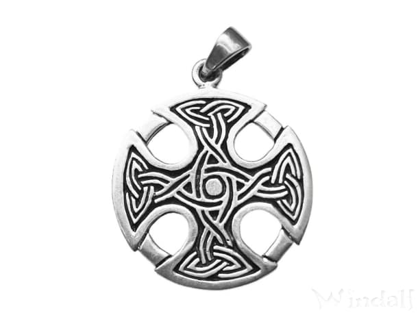WINDALF Nordischer Schmuck Anhänger RIAN 3.8 cm Keltisches Kreuz Silber - Windalf.de